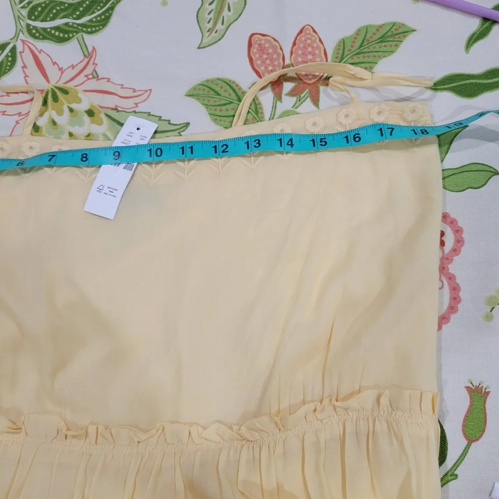 J Crew Sorrento dress in Organic cotton voile CK827 Size M Yellow NWT